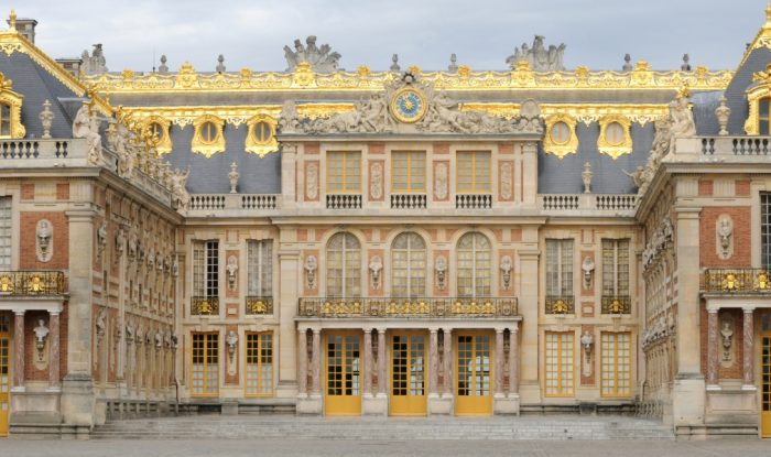 the facade of Versailles Palace in Ile de France